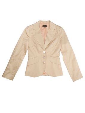 bebe Tan Fitted Blazer Women's 0 Y2K 3 Button Tailored Jacket